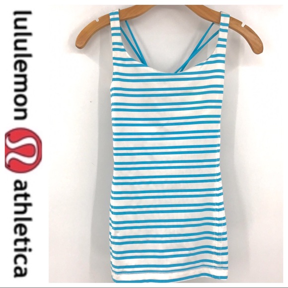 💕SALE💕 Lululemon Blue Stripe Free to be Tank Top - Picture 6 of 11